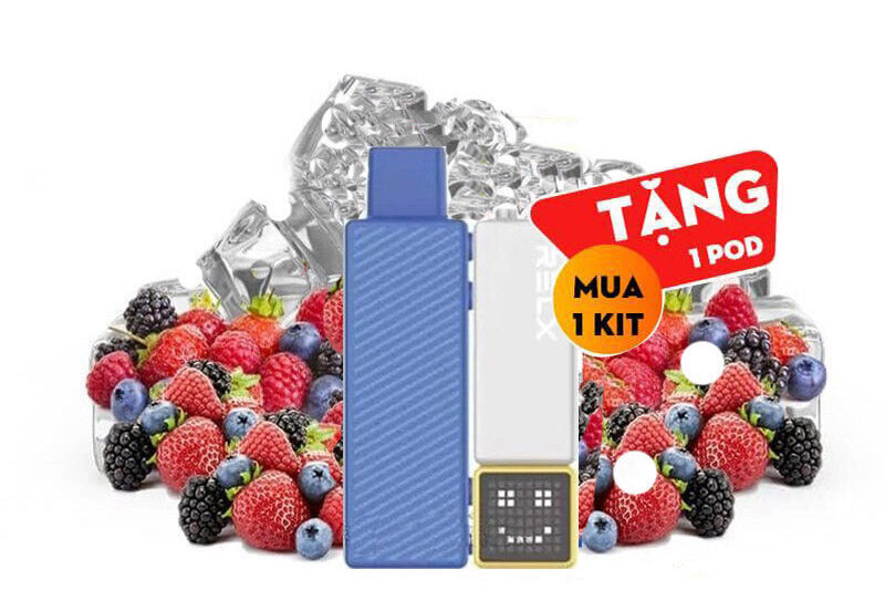 RELX積木電子煙18000puffs煙彈莓果口味智能顯示屏